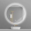 Smart bathroom mirror with led lighting
