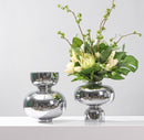 Silver glass vase