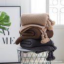 Decorative Throw Blanket with Tassels