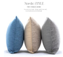 Cotton linen cushion cover solid color