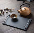 Natural black rectangular tray