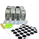 Pcs Glass Spice Jars/Bottles - 4oz Empty Square Spice Containers with Spice Labels - Shaker Lids and Airtight Metal Caps