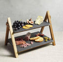 Solid wood cake and fruit stand