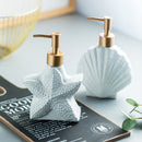 Bathroom Ceramic Starfish Shell Liquid Soap Dispenser