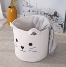 Cat Figure Cotton Rope Woven Home Storage Basket