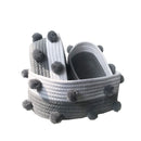 Cotton Woven Storage Basket Cute Pompom