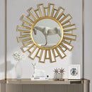 Glass round decorative mirror 32"