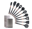 Rose Gold Handle Silicone Kitchenware set (11 pieces)