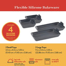 Non-stick silicone baking tray set (4-piece)