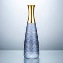Fluted Vase with Golden Metal Top