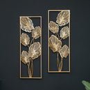 Wall hanging decoration with ginkgo leaves