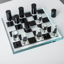 Black and white lattice crystal chessboard