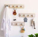 Creative wooden wall hanging coat rack