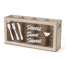 Wooden kitchen tableware storage box.