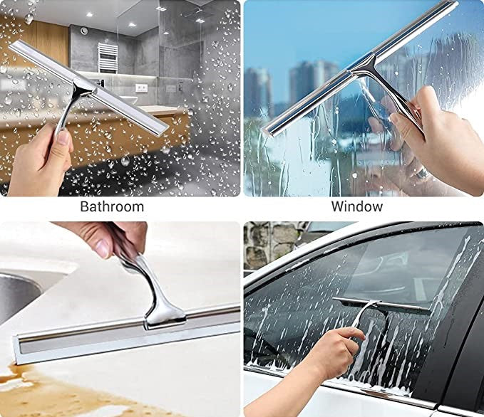 Shower Squeegee, Stainless Steel Squeegees for Shower Doors.  All-Purpose