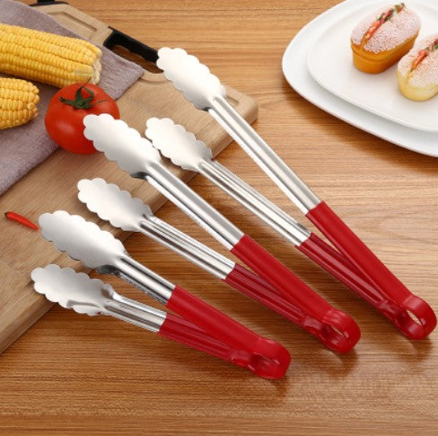 Stainless steel food clip anti-scald bread steak vegetable and high temperature barbecue
