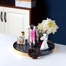 Luxury marble tray with gold frame