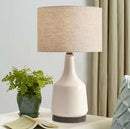White ceramic table lamp