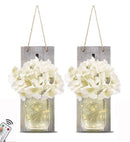 Remote Control Creative Wooden Jar Lantern Wall Lamp