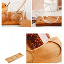 Set of 3 Condiment Jar with Lids and Spoons - Glass Sugar Bowls Sugar Salt Container Set for Sugar Serving Spice Salt