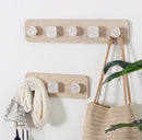 Creative wooden wall hanging coat rack