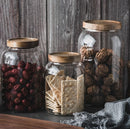 Glass storage jars