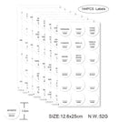 144 white waterproof condiment labels