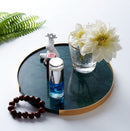 Luxury marble tray with gold frame