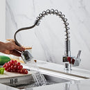 Stainless steel spring sink faucet