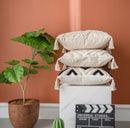 Ethnic style quilted tassel pillowcase (45*45)