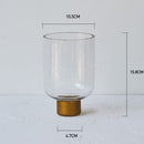 Nordic golden bottom wide-mouth glass vase
