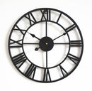 Wrought iron wall roman clock 18"/ 24"
