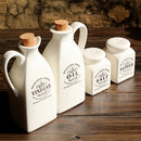 4 Pack Ceramic Condiment Container Set,