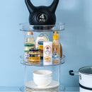 Double layer rotating storage rack