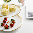 ceramic three-layer cake dessert stand