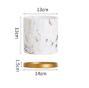 Nordic marble flower pot with tray