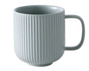 Solid color simple 350ml mug embossed stripe