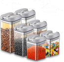 Clear sealed plastic storage tank set (six pieces)
