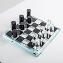 Black and white lattice crystal chessboard