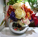 Electroplating golden mirror glass vase