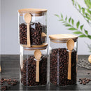 Glass Jars with Bamboo Lids Designed