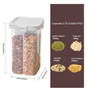 Clear plastic storage box with lid and grain compartments