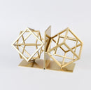 Space simple and creative metal cubic bookend ornaments set