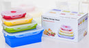 Silicone Lunch Box, Collapsible Folding Food Storage Container with Lids
