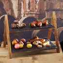 Solid wood cake and fruit stand