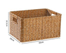 Nordic Wood Handle Imitation Rattan Storage Basket for Sundries Storage