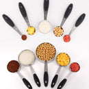 Stainless steel and silicone measuring spoon set (10-pieces)