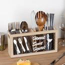 Wooden kitchen tableware storage box.