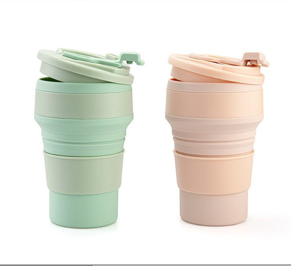 550/950ML Round Folding Silicone Lunch-Box Folding Cup Travel Food