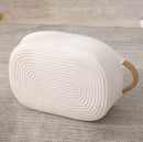 Woven cotton rope storage basket